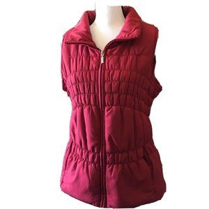 Nd New Directions Red Puff Vest Size large Womens